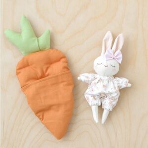 Adorable Plush Bunny with Carrot Sleeping Bag for Spring Easter, anytime!